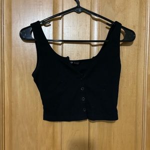 Black & Red Crop Top. Size XS/S